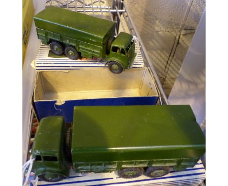 Two boxed Dinky Supertoys diecast 622 10 ton army trucks