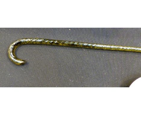 Large twisted glass end of day walking stick