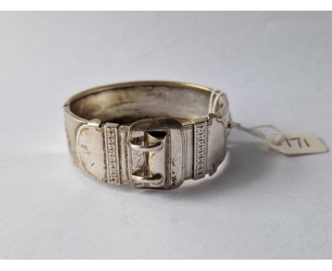 A antique white metal buckle bangle 31 gms