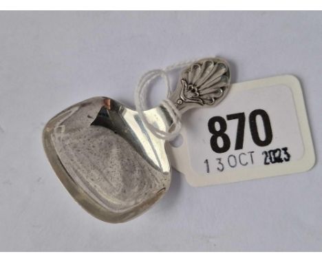 Another caddy spoon with shell decorated handle, Sheffield 1937 by HS