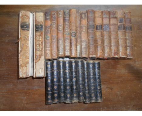 BINDINGS   24 leather bindings incl. vols. 1 - 9 of plays publ. &amp; print. by J. Duncome