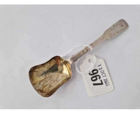 Another long handled caddy spoon Georgian and fiddle pattern, Birmingham 1830 by U &amp; H