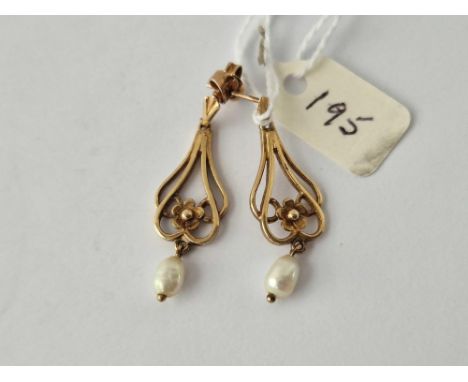 A pair of pearl set earrings 9ct 2.2 gms
