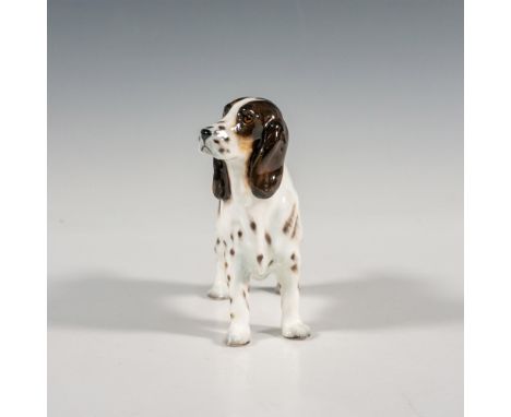 Hand painted standing Springer Spaniel Ch. Dry Toast with light and dark coloration. Gloss finish. Royal Doulton backstamp in