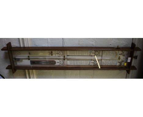 A reproduction Admiral Fitzroy Barometer, numbered 367 815, 105cms high