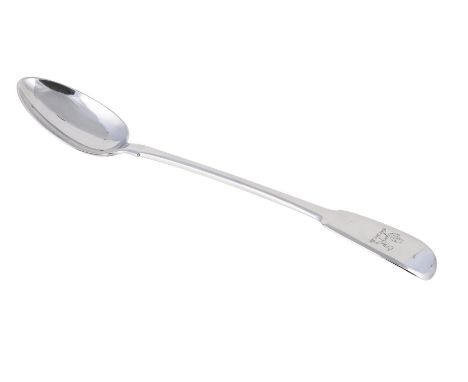 
	
		A GEORGE III SILVER FIDDLE PATTERN BASTING SPOON
		ROBERT CATTLE &amp; JAMES BARBER, YORK 1810
		Engraved with a crest
	
