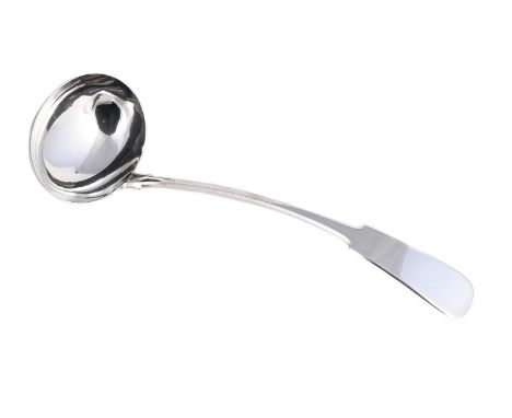 
	
		A GEORGE IV SCOTTISH PROVINCIAL SILVER FIDDLE PATTERN SOUP LADLE
		R. &amp; R. KEAY, PERTH CIRCA 1825
		34cm long
		234g