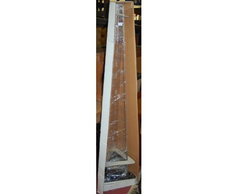 A contemporary as-new freestanding patio lamp in the form of an obelisk