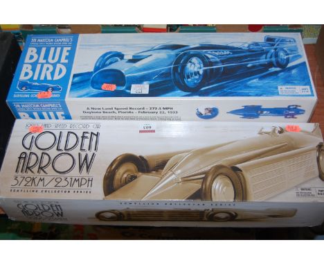 A Schylling Collector Series Landspeed Record Car boxed group to include; Sir Malcolm Campbell's Bluebird and The Golden Arro