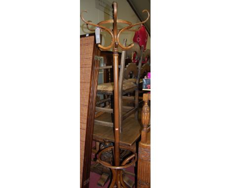 A beech bentwood hat stand