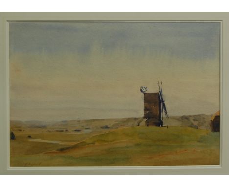 Henry Wilkinson Daniel (exh.1909-1936) - Windmill within an English landscape, watercolour, signed lower left, 24 x 35cm; and