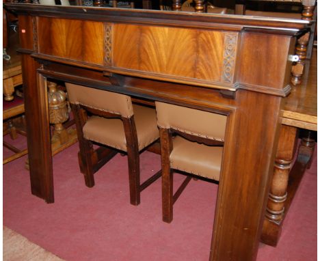 An Edwardian mahogany fire surround