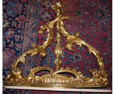 A gilt floral decorated console table with removable top