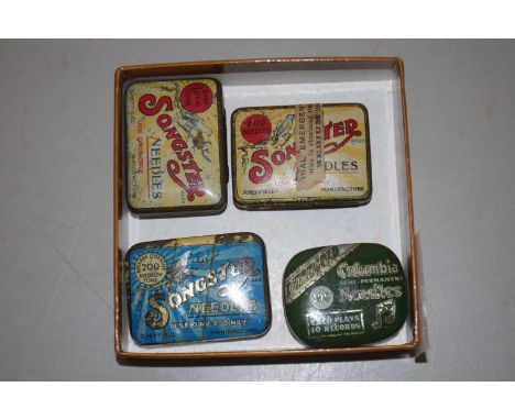 A box of various gramophone needles