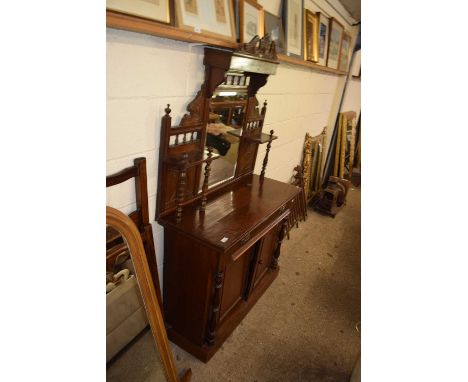 Late Victorian American walnut mirror back chiffonier