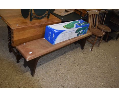 Vintage leather topped bench