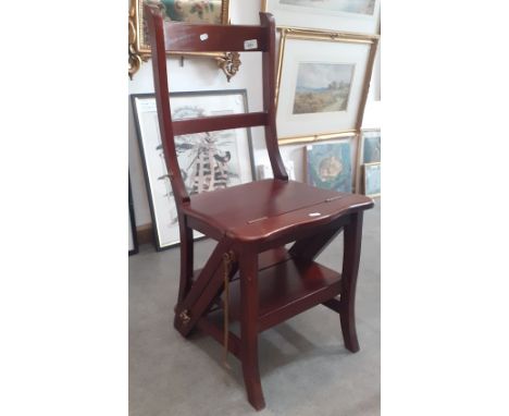 A mahogany metamorphic step chair.