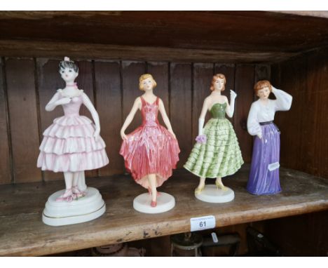 Four Goebel figurines.