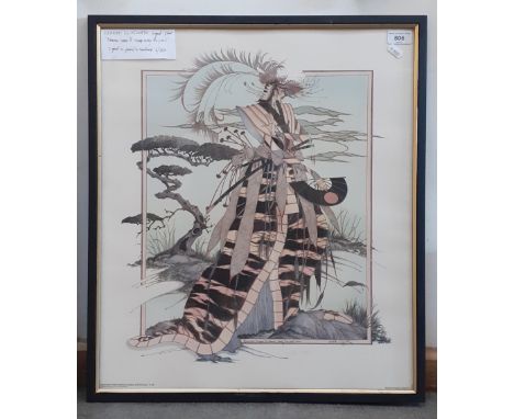 J Graham C Illingworth (born 1953), signed limited edition print, 'Nemesis comes to sweep away the past', signed in pencil an