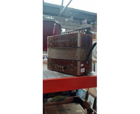 A vintage Hohner accordion, first half 20th century. 