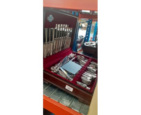 A canteen of silver plated cutlery by K Bright Ltd, Sheffield. 