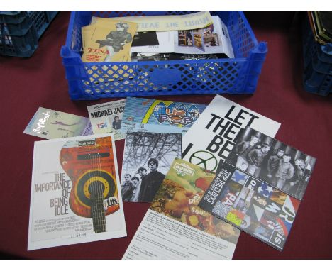 Pop Memorabilia: Oasis promotional postcards, car sticker, leaflets etc '(Don't Believe The Truth era)'; Michael Jackson (Aug