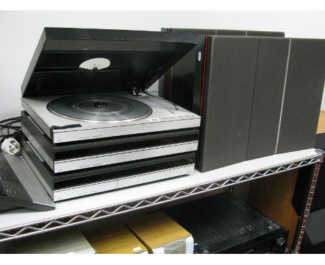 Bang &amp; Olufson (B &amp; O): A Beogram 5000 turntable, a Beogram CD 50 compact disc player, a Beomaster 5000 tuner/amplifi