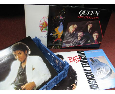 Michael Jackson - 'Thriller', 'Bad' LP's; Queen 'A Kind of Magic', A Night at the Opera', Hits; Dire Straits.