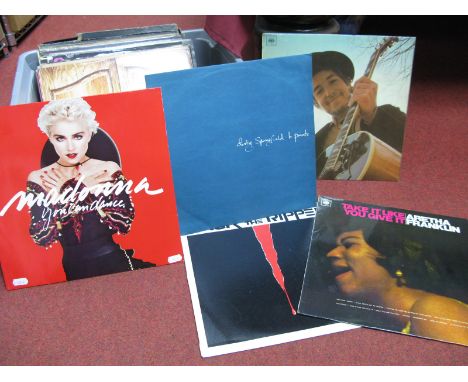 A Mixed Collection of LP's and 12" Singles, to include Bob Dylan 'Skyline', Aretha Franklin 'Take it Like You Give it',  Mudd