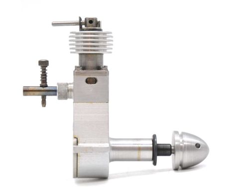 Richard Gron replica of a Mikro aero model aircraft engine, 2.5cc diesel, Dyno copy, Denmark