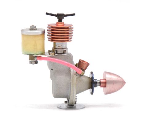 A Richard Gron aero model aircraft engine, 0.6cc diesel, his own design, 8mm bore, 12mm stroke, Czech Republic