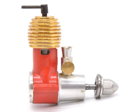 Indian Mills aero model aircraft engine, 1cc diesel, modified by Tom Crompton to front rotary induction