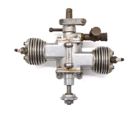 Craftsman CML twin aero model aircraft engine, 10cc sparkie, ex K.J.H, Czech Republic