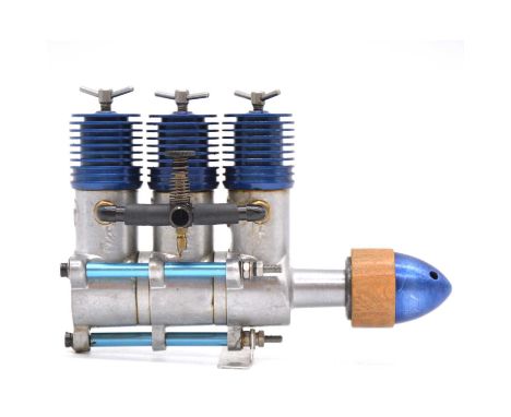 Etha aero model aircraft engine, 7.5cc diesel, 3-cylinder, produced by Richard Gron, Czech Republic