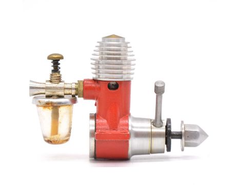 Indian 'Mills-75' aero model aircraft engine, 1cc diesel, modified by Tom Crompton to variable compression by excentric crank
