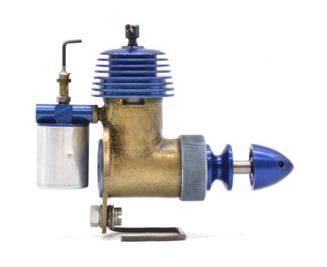 R.G. aero model aircraft engine, 2.5cc diesel, brass pipe-knee c/case, Czech Republic