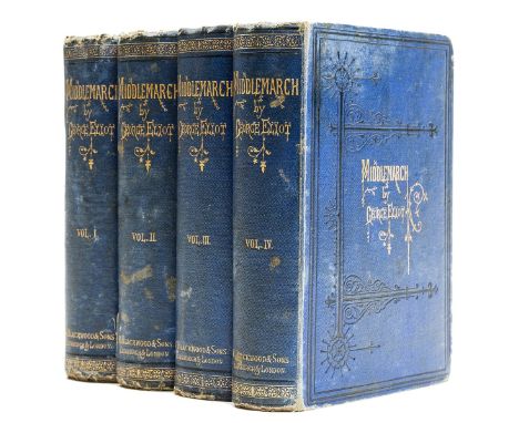 Eliot (George) Middlemarch: A Study of Provincial Life, 4 vol., first edition in book form, half-titles, occasional light cor