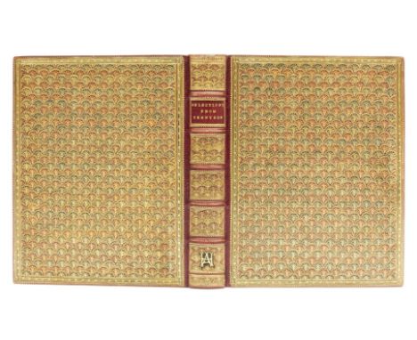 Tennyson (Alfred, Lord) A Selection from the Works, engraved portrait, gilt-stamped circular green roan book-label of Georges