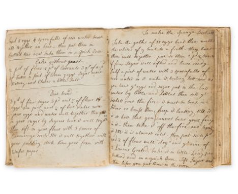 Cookery &amp; Medical Recipes.- Wells (Ann) [Collection of recipes], manuscript in several hands, c. 110pp. excluding blanks,