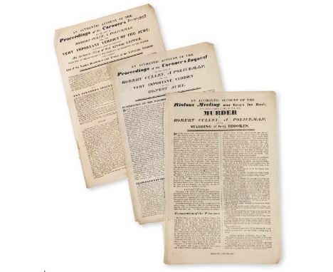 Broadsides.- Coldbath Fields Riot.- Authentic account (An) of the riotous meeting near Gray's Inn Road, with full particulars