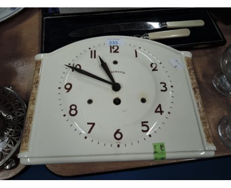 A ceramic Ingersoll clock