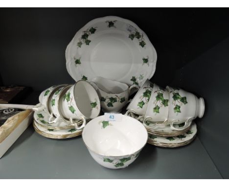 A part tea service by Colclough with print 