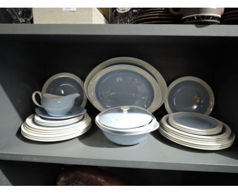 A part tea and dinner service by Wedgwood in the Summer Sky design