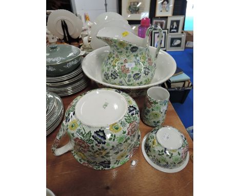 A ceramic bathroom set by Burslem