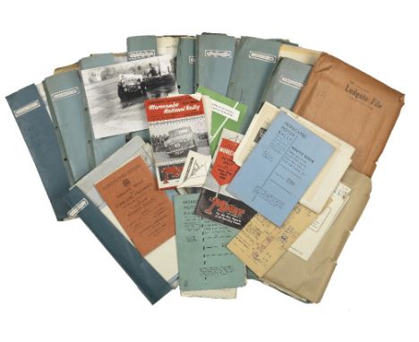 Goff Imhof's personal archive files of British and Irish Rally programmes and ephemera 1950s,comprising  RAC Rally 1951-1956 
