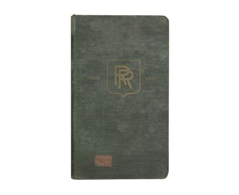 Instructions for the care of Rolls-Royce cars 40-50Hp six cylinders, January 1911 (reprinted June 1920),embossed light green 