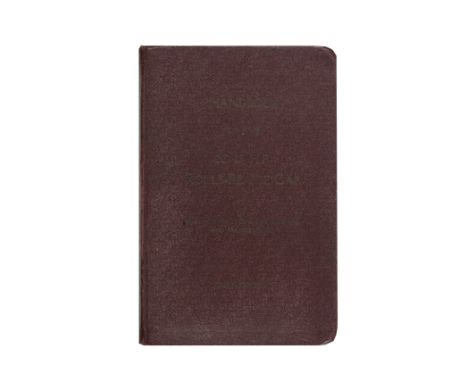 A Rolls-Royce 20-25Hp Handbook,maroon Rexine hard covers, ink-stamped 'GWX21' to first and title page, with two wiring diagra