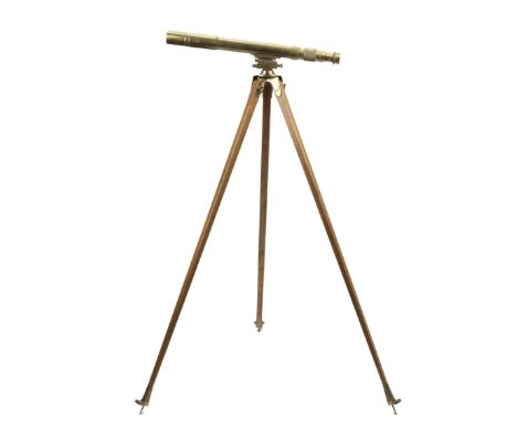 A No.38 MkII sighting telescope by B.B.Ltd, dated 1942,the brass instrument numbered 272, with 2.25inch aperture, adjustable 