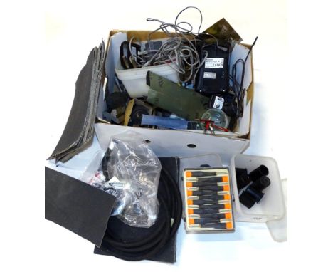 Various tools, equipment, bits, etc., telephones, sandpaper sheets, 24cm wide, etc., (a quantity).