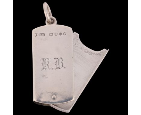 SAMPSON MORDAN & CO - a late Victorian silver 'Trick' Vesta case, London 1889, rectangular form with swivel opening action, 4